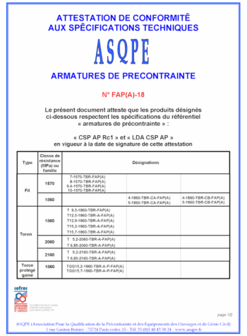 ASQPE – Fil, toron et toron protégé gainé