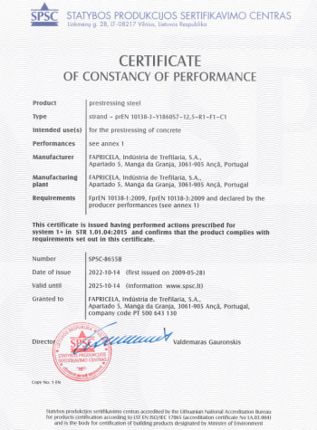 SPSC – Prestressing Steel – Strand 12.5