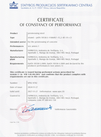 SPSC – Prestressing Steel – Strand 15.2