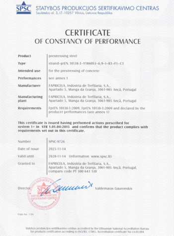 SPSC – Prestressing Steel – Strand 6.9